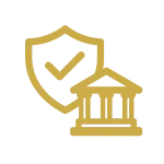 Licensed and regulated casino icon showing certified document or badge