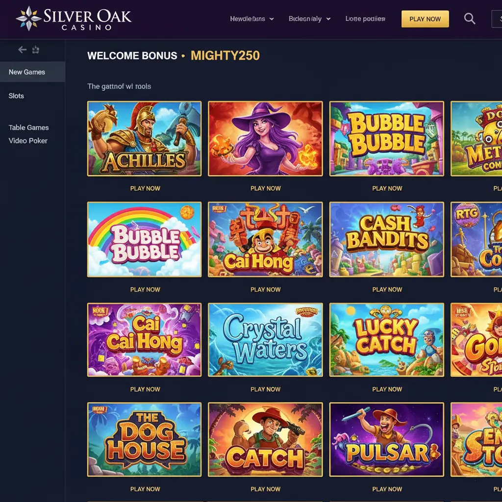 Silver Oak Casino Review bonus and games