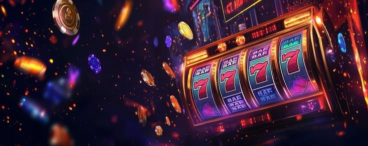 Abstract casino neon lights