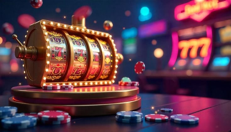 Classic golden slot machine