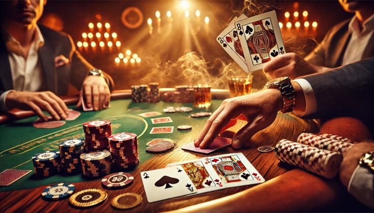 Close up poker cards