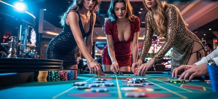 Women playing table games