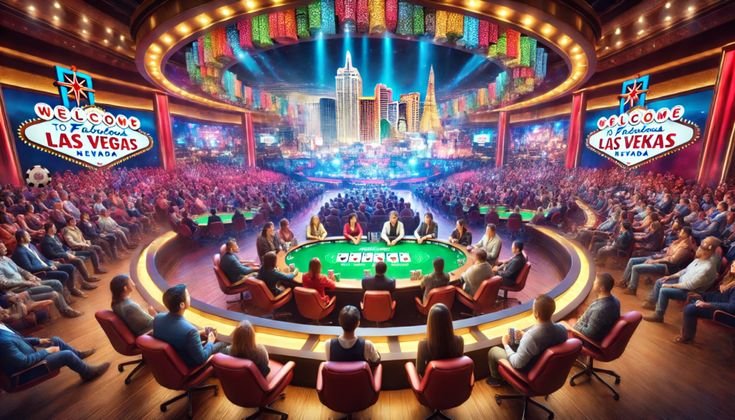 Luxury crowded casino floor